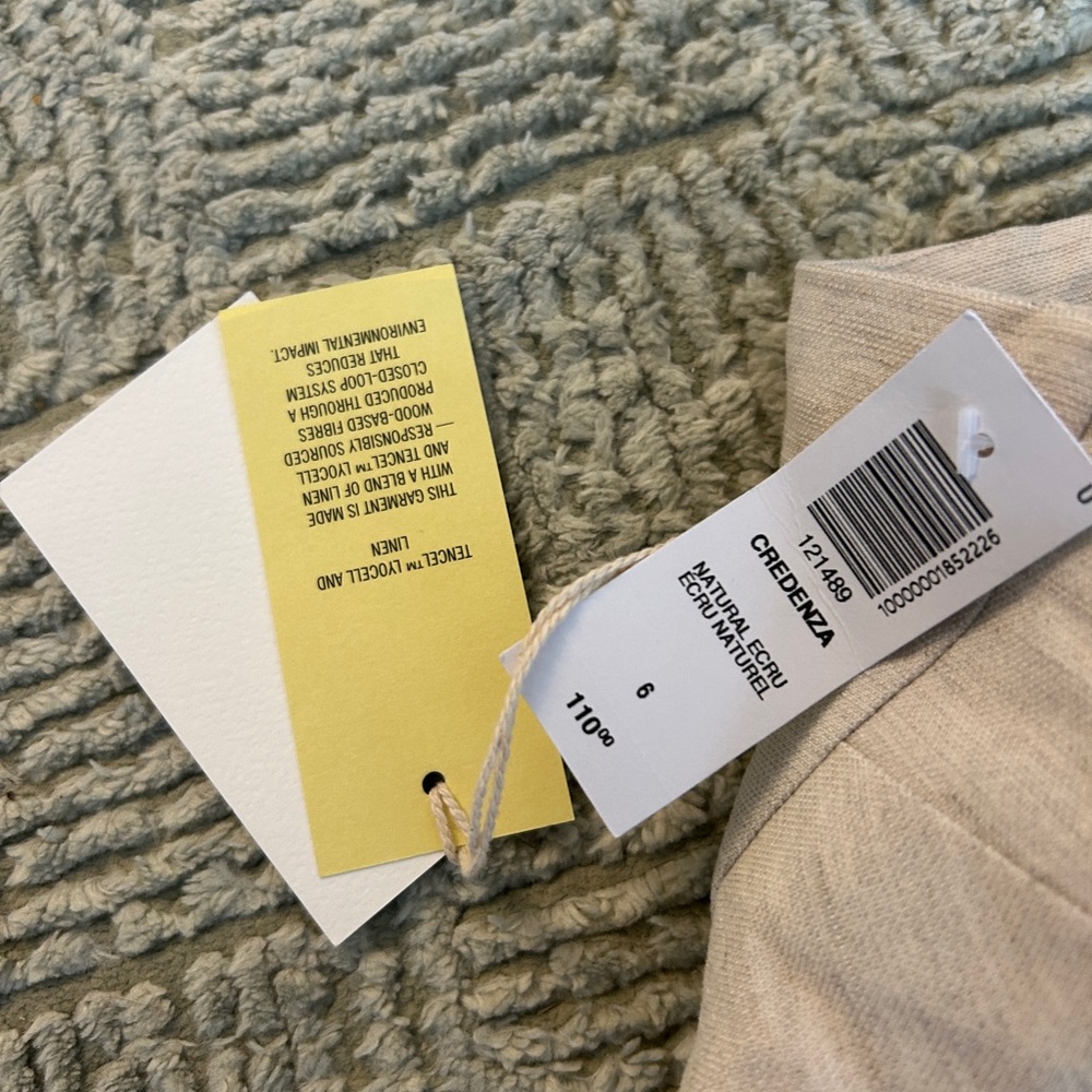 NWT Aritzia Wilfred Credenza Linen Dress in Natural Ecru - Picture 5 of 5